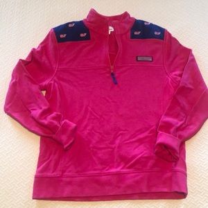 Pink and Navy Vineyard Vines Pullover